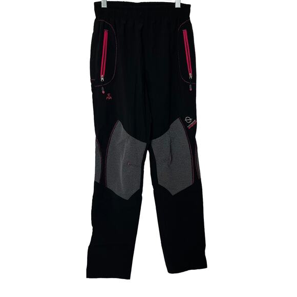 KING PIA SPORT EXTREME MOUNTAIN PANTS, WOMENS, XS, BLACK W/PINK TRIM, ACTIVEWEAR - Picture 1 of 12